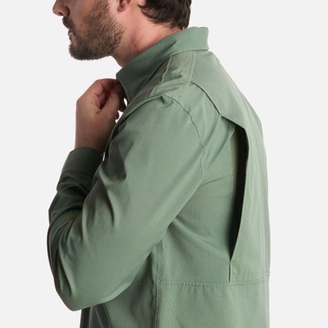 Camisa Hombre Rosselot Long Sleeve Q-Dry Shirt Jade Lippi-4