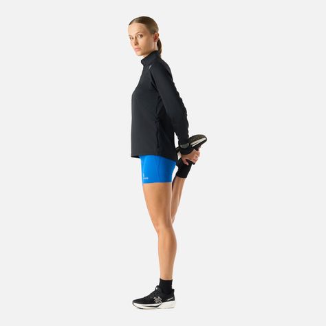Polerón Mujer Built To Move 1/4 Zip Midlayer Negro Vulcano-2