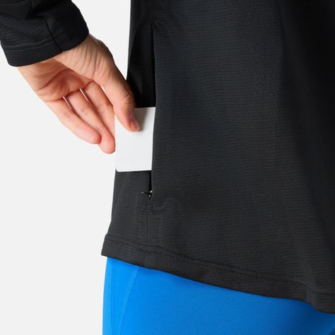Polerón Mujer Built To Move 1/4 Zip Midlayer Negro Vulcano-6