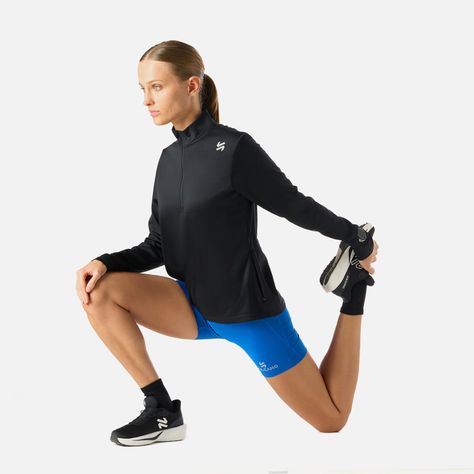 Polerón Mujer Built To Move 1/4 Zip Midlayer Negro Vulcano-7