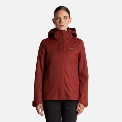 Chaqueta Mujer Tres Cruces Fusion-3 Hoody Jacket Vino/Crema  Lippi-1