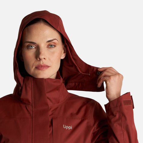 Chaqueta Mujer Tres Cruces Fusion-3 Hoody Jacket Vino/Crema  Lippi-5