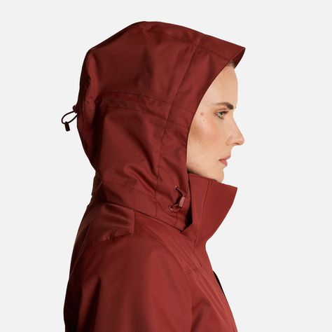 Chaqueta Mujer Tres Cruces Fusion-3 Hoody Jacket Vino/Crema  Lippi-6