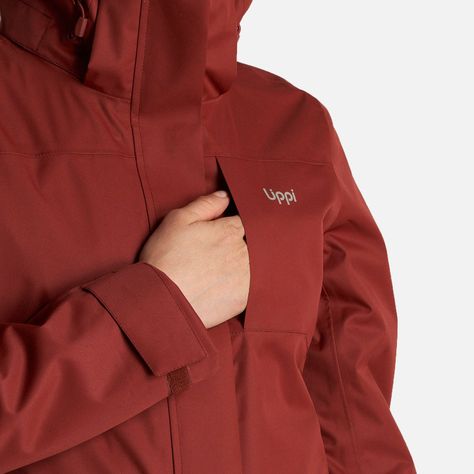 Chaqueta Mujer Tres Cruces Fusion-3 Hoody Jacket Vino/Crema  Lippi-7