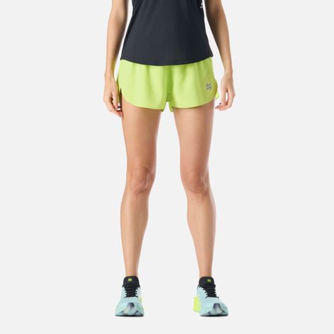 Shorts Mujer Built To Move 3" Shorts Verde Lima Vulcano-0