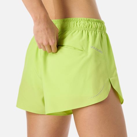 Shorts Mujer Built To Move 3" Shorts Verde Lima Vulcano-5