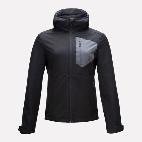 Chaqueta Mujer Seek Softshell Hoody Jacket Negro Lippi I22-0