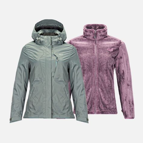Chaqueta Mujer Tres Cruces Fusion-3 Hoody Jacket Verde Grisaceo Lippi-0