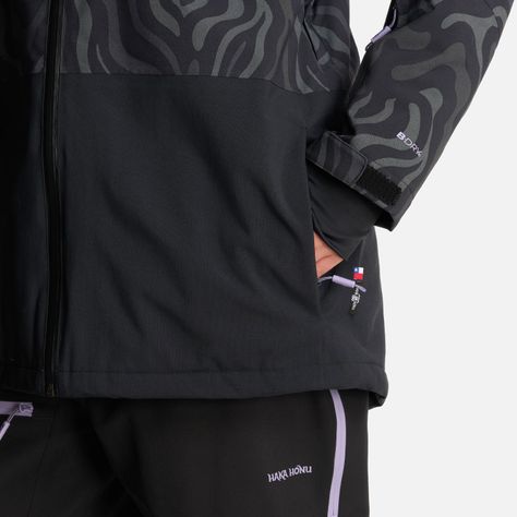 Chaqueta Mujer Yeti Print Negro Haka Honu I24-8