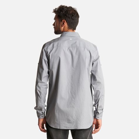 Camisa Hombre Alloy Long Sleeve Shirt Melange Gris Oscuro Lippi I23-4