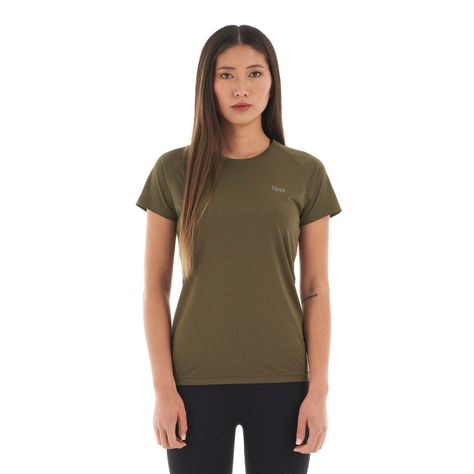 Polera Mujer Core Q-Dry Breathing T-Shirt Oliva Oscuro Lippi-1
