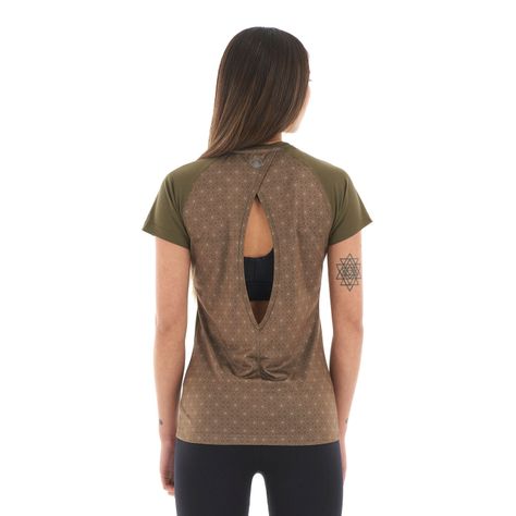 Polera Mujer Core Q-Dry Breathing T-Shirt Oliva Oscuro Lippi-5