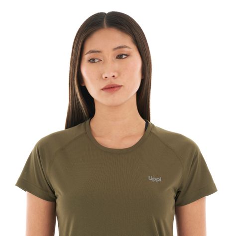 Polera Mujer Core Q-Dry Breathing T-Shirt Oliva Oscuro Lippi-7