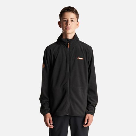 Poleron Teen Boy Stripes Nano-F Full Zip Negro Lippi I24-1