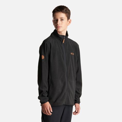 Poleron Teen Boy Stripes Nano-F Full Zip Negro Lippi I24-2