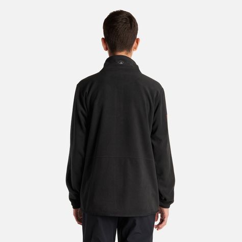 Poleron Teen Boy Stripes Nano-F Full Zip Negro Lippi I24-3