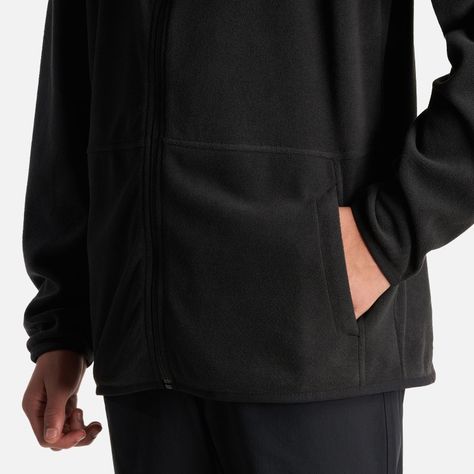 Poleron Teen Boy Stripes Nano-F Full Zip Negro Lippi I24-5