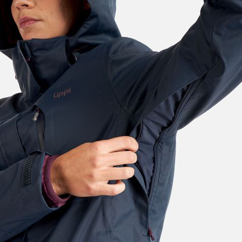 Chaqueta Mujer Tres Cruces Fusion-3 Hoody Jacket Azul Oscuro Lippi-9