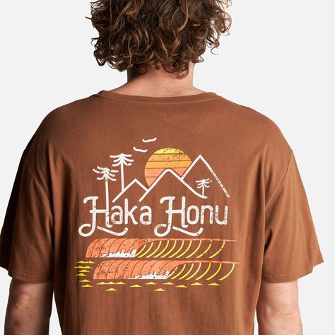 Polera Hombre Amanecer Café Haka Honu-4