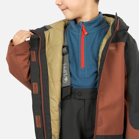 Chaqueta Niño Andes Snow B-Dry Hoody Jacket Ladrillo Lippi I23-4