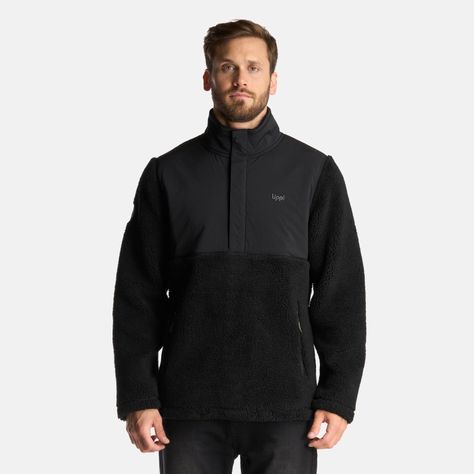 Chaqueta Hombre Glaciar Sherpa-Pro 1/4 Zip Jacket Negro Lippi-1