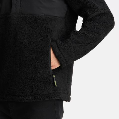 Chaqueta Hombre Glaciar Sherpa-Pro 1/4 Zip Jacket Negro Lippi-6