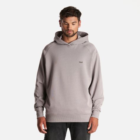 Poleron Hombre Insigne Hoody Sweatshirt Back Print Malva Lippi-1
