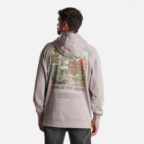 Poleron Hombre Insigne Hoody Sweatshirt Back Print Malva Lippi-3