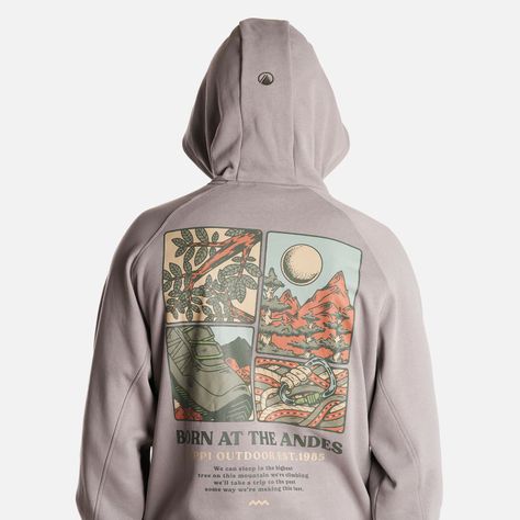 Poleron Hombre Insigne Hoody Sweatshirt Back Print Malva Lippi-5