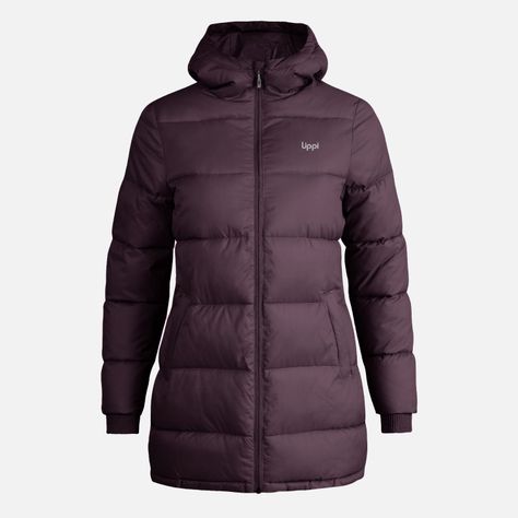 Chaqueta Mujer Long Line Steam Pro Hoody Jacket Burdeo Lippi-0