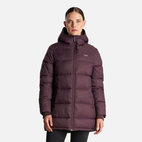Chaqueta Mujer Long Line Steam Pro Hoody Jacket Burdeo Lippi-1