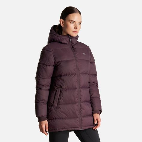 Chaqueta Mujer Long Line Steam Pro Hoody Jacket Burdeo Lippi-2