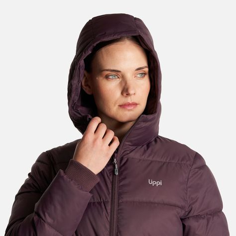 Chaqueta Mujer Long Line Steam Pro Hoody Jacket Burdeo Lippi-5