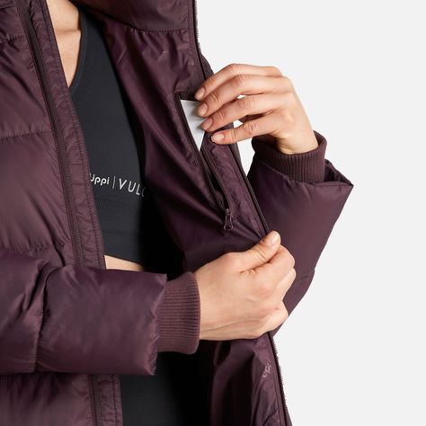 Chaqueta Mujer Long Line Steam Pro Hoody Jacket Burdeo Lippi-6