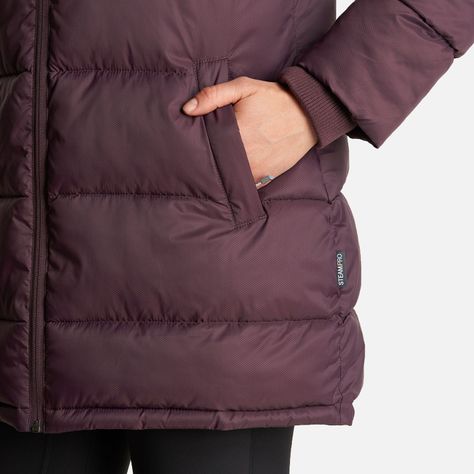 Chaqueta Mujer Long Line Steam Pro Hoody Jacket Burdeo Lippi-7