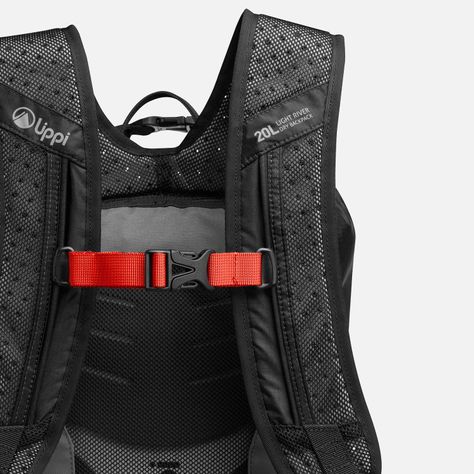 Mochila Unisex Light River Backpack 20L Negro Lippi V24-3