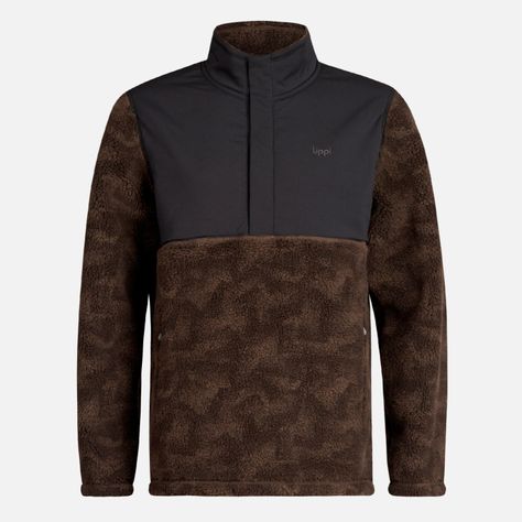 Poleron Hombre Glaciar Sherpa-Pro 1/4 Zip  Print Café Lippi-0