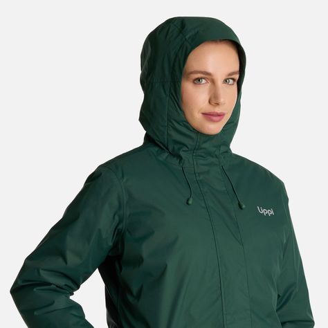 Chaqueta Mujer Gunther B-Dry Hoody Verde Botella Lippi I25-3