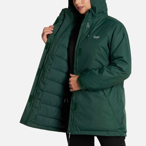 Chaqueta Mujer Gunther B-Dry Hoody Verde Botella Lippi I25-5