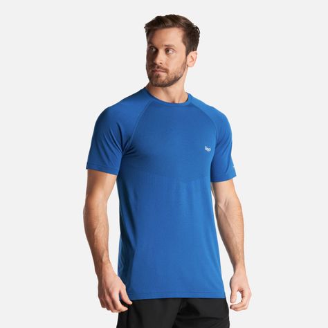 Polera Hombre Essential Sport T-Shirt Azul Lippi I24-2
