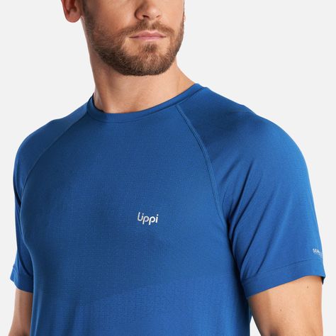 Polera Hombre Essential Sport T-Shirt Azul Lippi I24-4