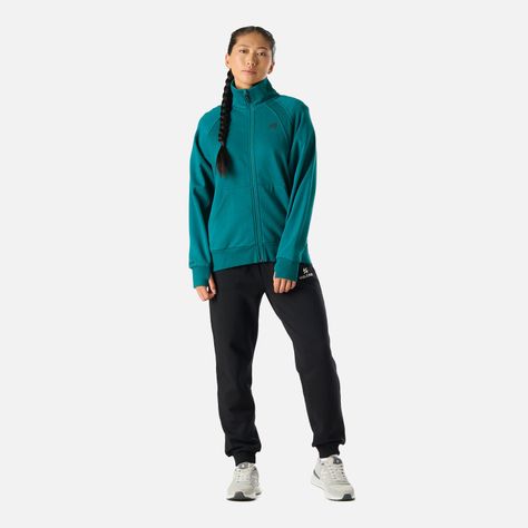 Polerón Mujer Cool Down Full Zip Sweatshirt Petroleo Vulcano-6