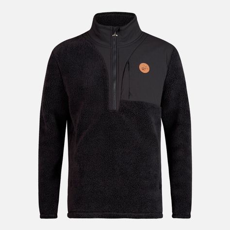 Poleron Hombre Porteador 1/4 Zip Negro Haka Honu-0