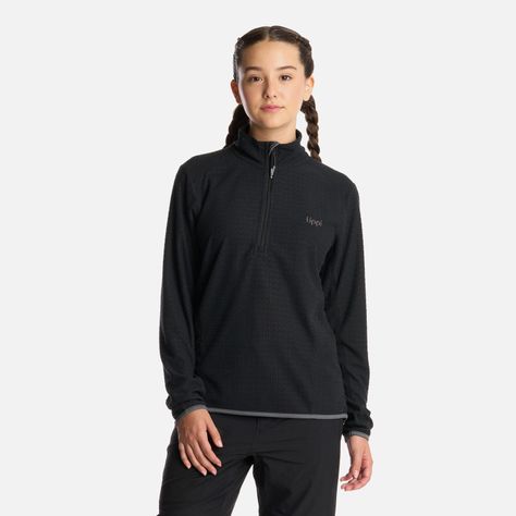 Polerón Teen Girl Mild Nano-F 14 Zip Negro Lippi I25-0