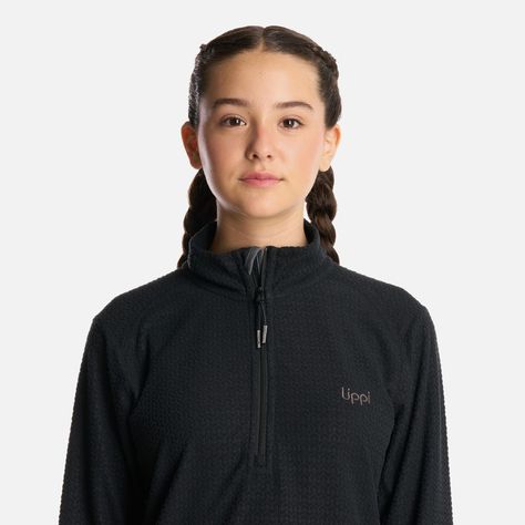 Polerón Teen Girl Mild Nano-F 14 Zip Negro Lippi I25-3
