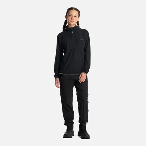 Polerón Teen Girl Mild Nano-F 14 Zip Negro Lippi I25-4