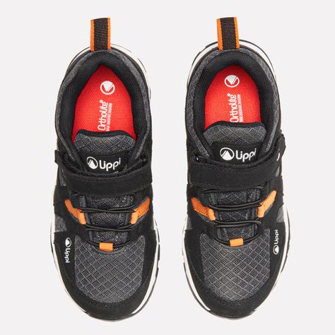 Zapato Niño Tellus Low Kids Negro / Naranjo Lippi V25-5