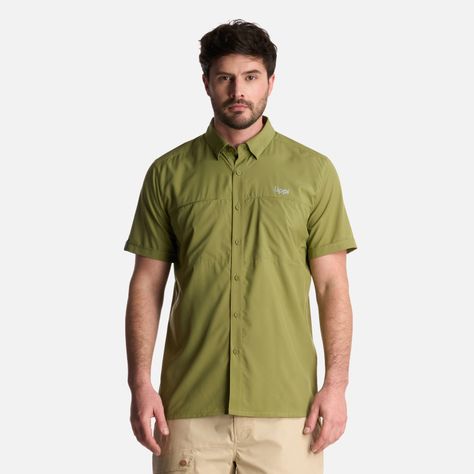 Camisa Hombre Wallace Short Sleeve Q-dry Shirt Verde Lippi-0