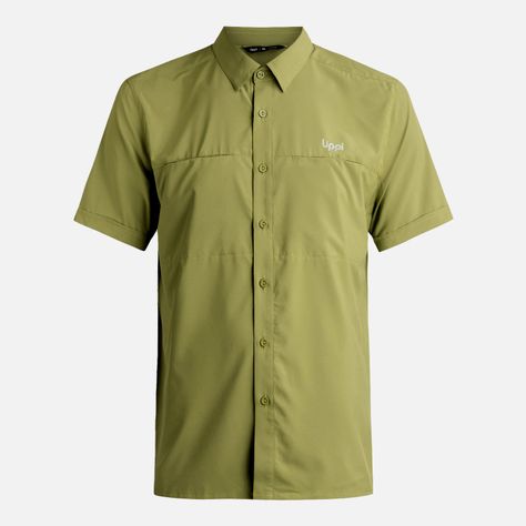 Camisa Hombre Wallace Short Sleeve Q-dry Shirt Verde Lippi-5