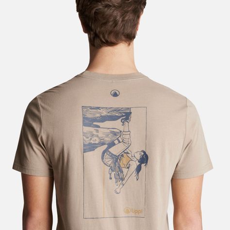Polera Hombre Andes Rock Climbing T-Shirt Taupe Lippi-5